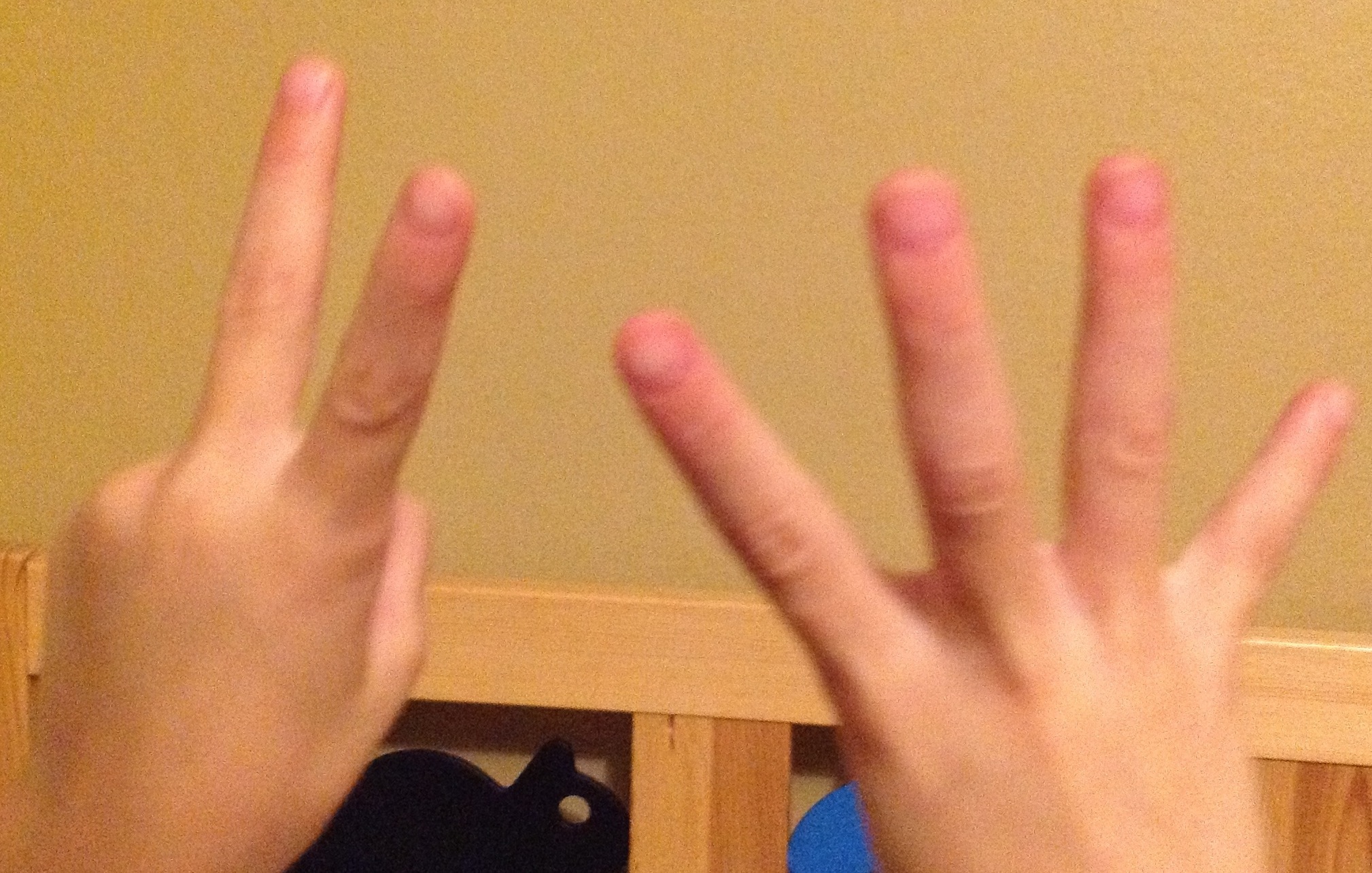 These are my daughter's fingers. I did not photograph the children on the subway.